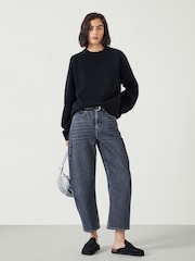 Hush Black Nina Merino Wool Cropped Jumper - Image 2 of 5