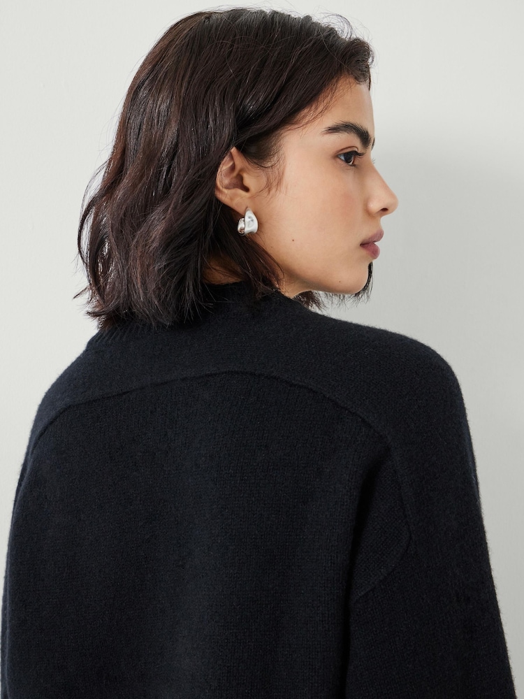 Hush Black Nina Merino Wool Cropped Jumper - Image 4 of 5