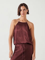 Hush Brown Medina Halter Top - Image 1 of 5