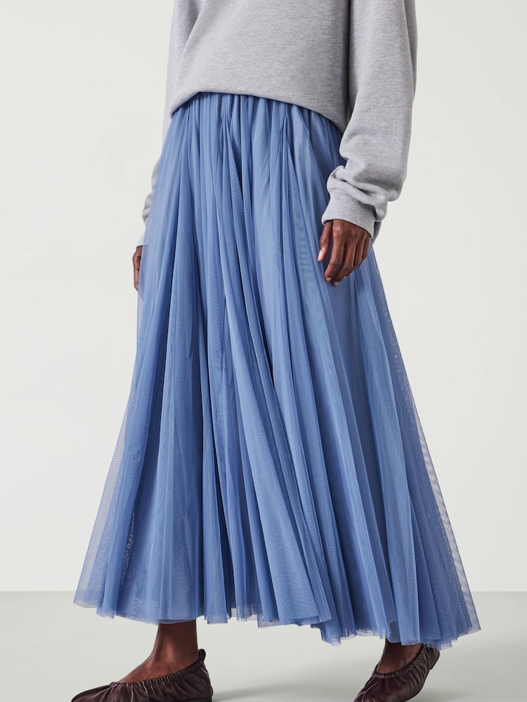 Hush Blue Millie Godet Skirt - Image 2 of 5