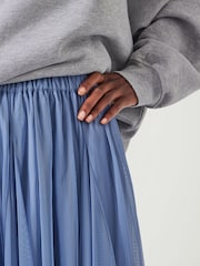 Hush Blue Millie Godet Skirt - Image 4 of 5