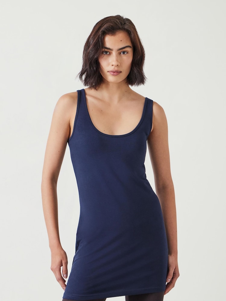 Hush Blue Marcy Long Line Tank - Image 1 of 5