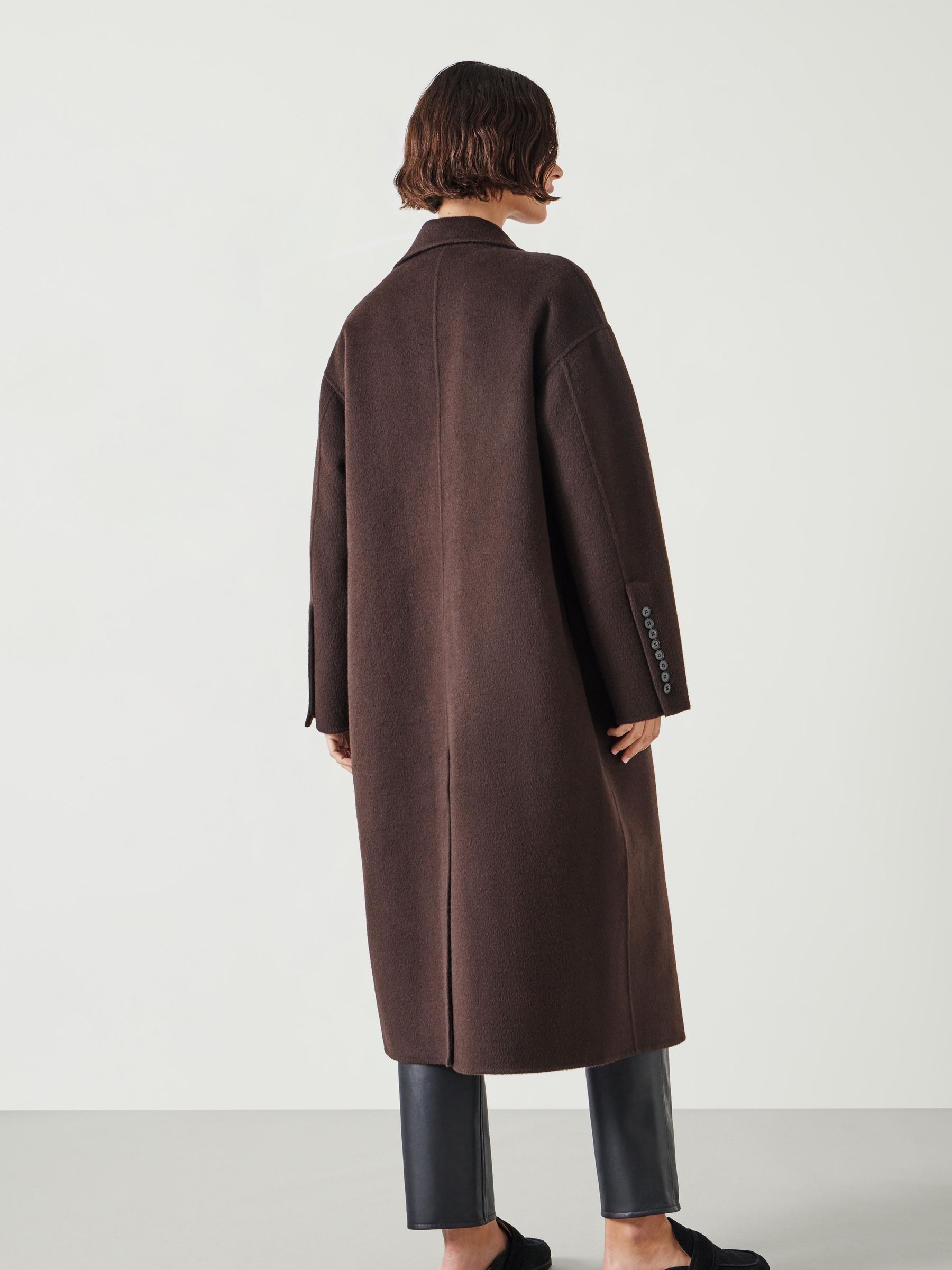 Buy Hush Brown Pure Wool Double Faced Coat from Next USA