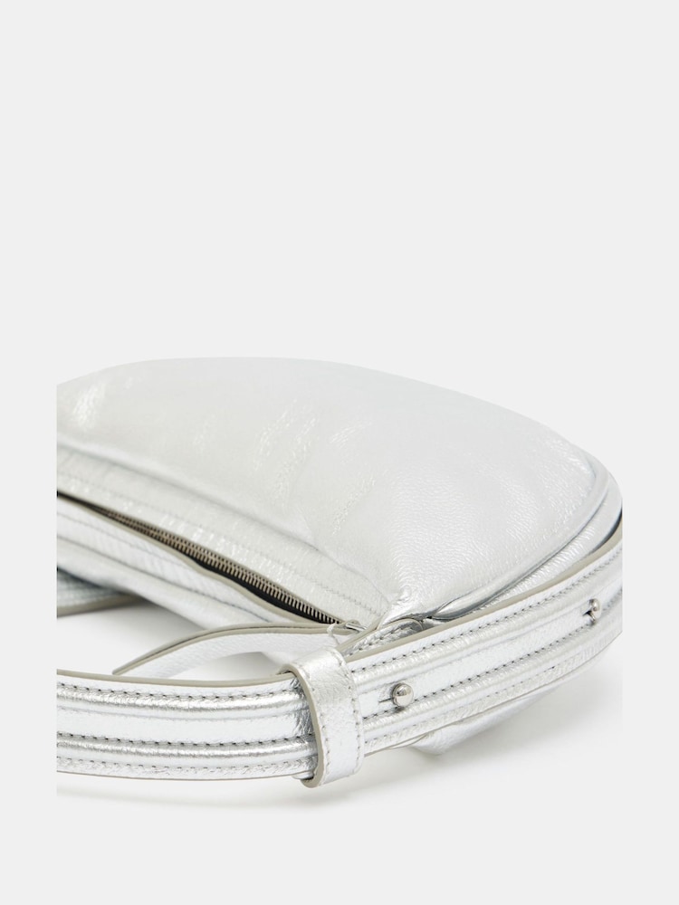 Hush Silver Rory Crescent Leather Cross-Body Bag - Image 5 of 5