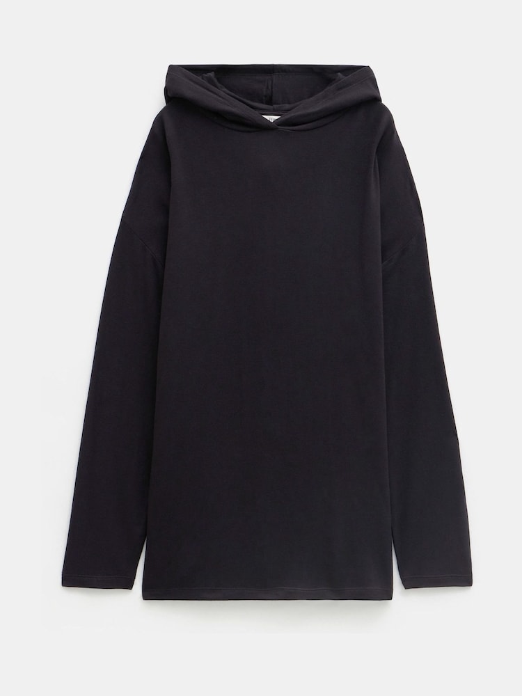 Hush Black Oversized Noah Lightweight Longline Hoodie - Image 5 of 5