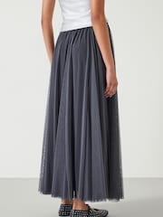 Hush Grey Millie Godet Skirt - Image 3 of 5