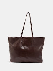 Hush Brown Winter Patent Leather Tote - Image 3 of 5