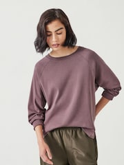 Hush Brown Matilda 100% Cotton Raglan T-Shirt - Image 1 of 5