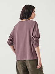 Hush Brown Matilda 100% Cotton Raglan T-Shirt - Image 3 of 5
