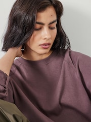Hush Brown Matilda 100% Cotton Raglan T-Shirt - Image 4 of 5