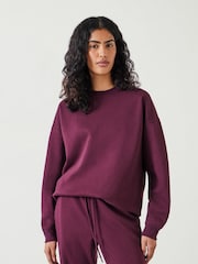 Hush Dark Red Quaden Clean Oversized Sweatshirt - Image 1 of 5
