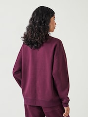 Hush Dark Red Quaden Clean Oversized Sweatshirt - Image 3 of 5