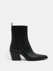 Hush Black Western Leather Chelsea Boots - Image 2 of 6