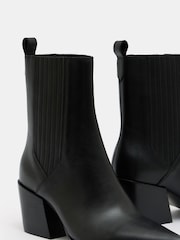 Hush Black Western Leather Chelsea Boots - Image 6 of 6