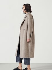 Hush Light Brown Pure Wool Double Faced Coat - Image 4 of 4