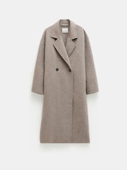 Hush Light Brown Pure Wool Double Faced Coat - Image 5 of 5