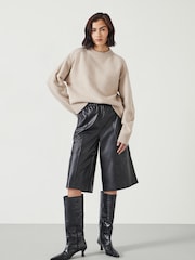 Hush Cream Nina Merino Wool Cropped Jumper - Image 2 of 6