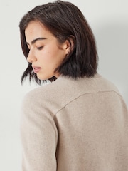 Hush Cream Nina Merino Wool Cropped Jumper - Image 4 of 6