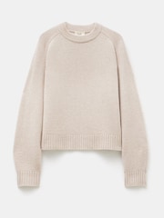 Hush Cream Nina Merino Wool Cropped Jumper - Image 6 of 6