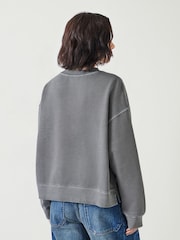 Hush Pink Relaxed Roxy Metallic Star 100% Cotton Sweatshirt - Image 2 of 4