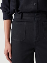Hush Black 100% Cotton Rowan Flared Trousers - Image 4 of 5