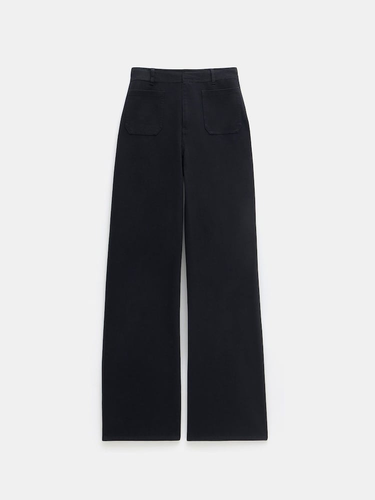 Negro - Pantalones acampanados 100 % algodón Rowan de Hush - Imagen 5 de 5 Negro - Pantalones acampanados 100 % algodón Rowan de Hush - Imagen 5 de 5