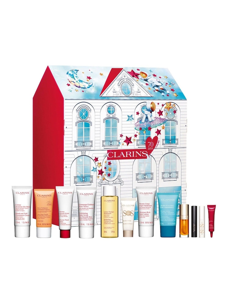 Clarins Womens 12 Day Advent Calendar (Worth over £162) - Image 1 of 5