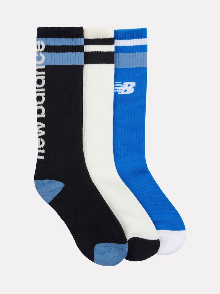 New Balance Black Basketball Socks 3 Pack - Image 1 of 3