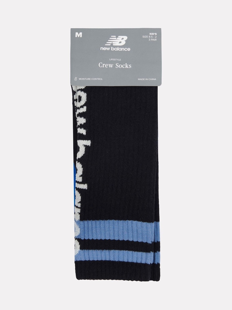 New Balance Black Basketball Socks 3 Pack - Image 3 of 3