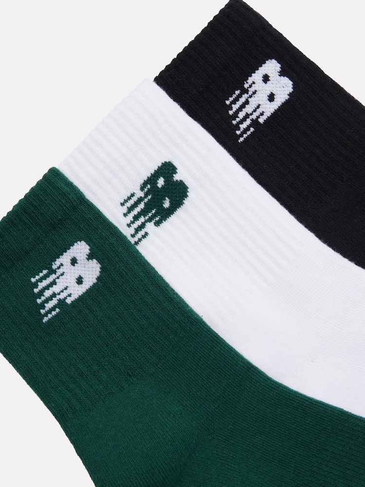 New Balance White Sports Socks 3 Pack - Image 3 of 3