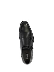 Dune London Black Standard Fit Satchin Flex Sole Toecap Monk Shoes - Image 5 of 6
