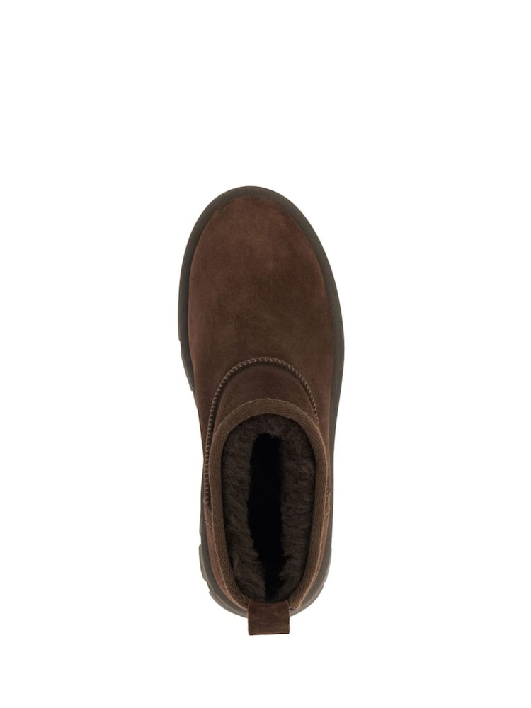 Marron chromé - Dune London bottes courtes doublées de fausse fourrure - Image 5 of 6