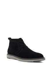Dune London Black Chander Plain Toe Chukka Boots - Image 1 of 5