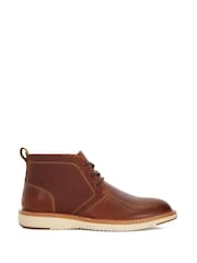 Dune London Brown Chander Plain Toe Chukka Boots - Image 2 of 6