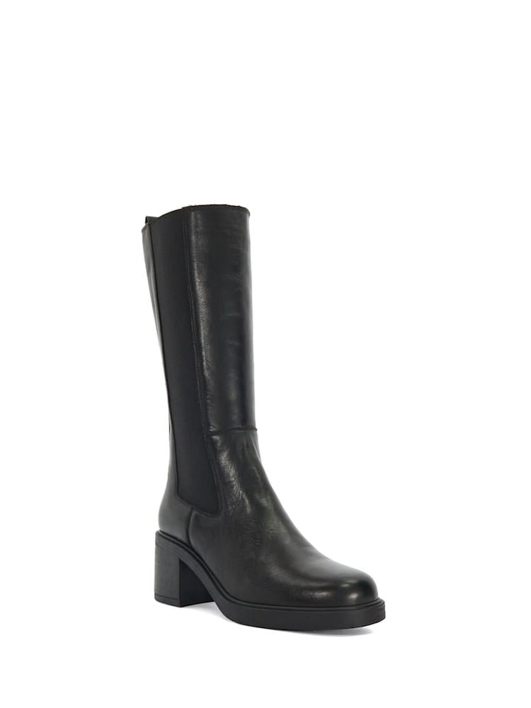 Dune London Black Temley Chelsea Heeled High Boots - Image 1 of 6