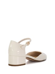 Dune London Cream Dominos Two Part Low Court Shoes - Image 3 of 5