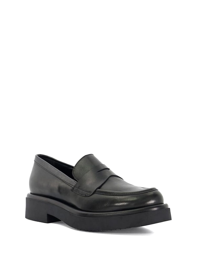 Dune London Black Goodluck Lightweight Chunky Loafers - Image 1 of 6 Dune London Black Goodluck Lightweight Chunky Loafers - Image 1 of 6