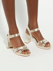 Золотой - Dune London Manifesting Mini Platform Sandals - Изображение 1 из 6