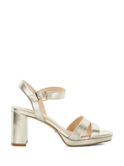 Золотой - Dune London Manifesting Mini Platform Sandals - Изображение 2 из 6