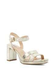 Золотой - Dune London Manifesting Mini Platform Sandals - Изображение 3 из 6
