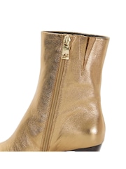 Dune London Gold Obriele Angled Heel Pull On Boots - Image 6 of 6