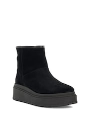 Dune London Black Podsey Shearling Faux Fur Platform Boots - Image 2 of 6