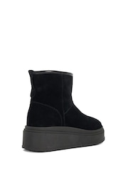 Dune London Black Podsey Shearling Faux Fur Platform Boots - Image 3 of 6