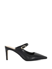 Dune London Black Chronicle Buckle Open Mules - Image 1 of 6