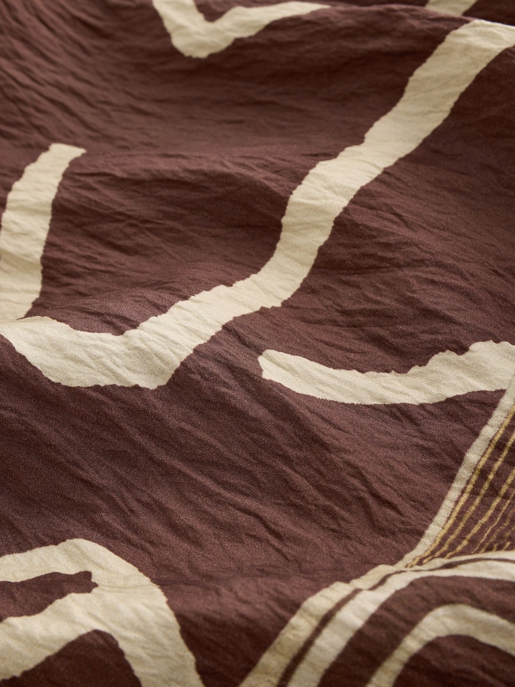 Brown Geo Print Tie Waist Detail Jumpsuit - Image 6 of 6 Brown Geo Print Tie Waist Detail Jumpsuit - Image 6 of 6