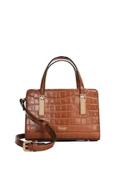 Dune London Brown Dinkydenbeigh Mini Branded Handle Tote Bag - Image 1 of 6