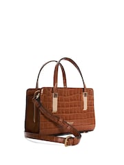 Dune London Brown Dinkydenbeigh Mini Branded Handle Tote Bag - Image 3 of 6