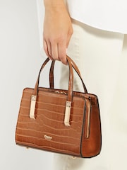Dune London Brown Dinkydenbeigh Mini Branded Handle Tote Bag - Image 6 of 6