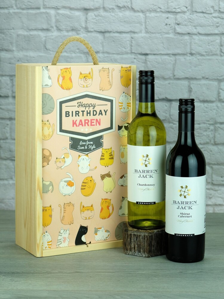 Personalised Birthday Australian Wine Duo Gift by LeBonVin - Image 1 of 1