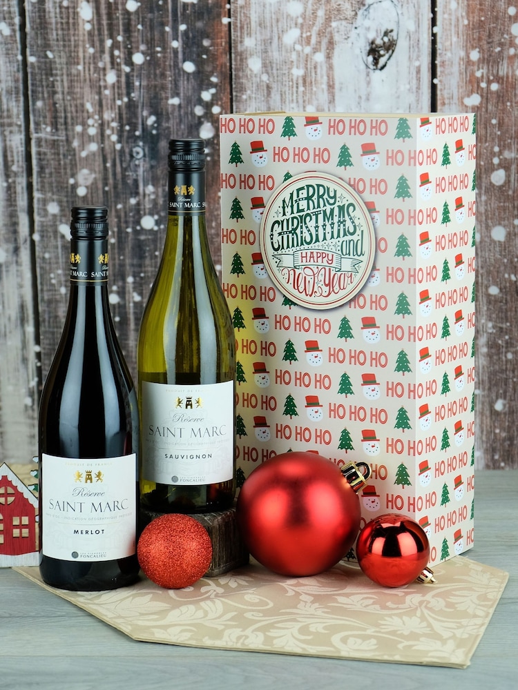 LeBonVin Merry Christmas French Wine Twin Boxed Gift - Image 1 of 1